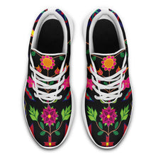 Load image into Gallery viewer, Geometric Floral Spring Black Ikkaayi Sport Sneakers ikkaayi Herman 
