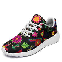 Load image into Gallery viewer, Geometric Floral Spring Black Ikkaayi Sport Sneakers ikkaayi Herman 
