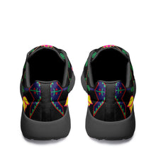 Load image into Gallery viewer, Geometric Floral Spring Black Ikkaayi Sport Sneakers ikkaayi Herman 
