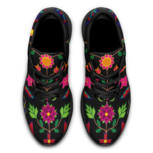 Load image into Gallery viewer, Geometric Floral Spring Black Ikkaayi Sport Sneakers ikkaayi Herman 
