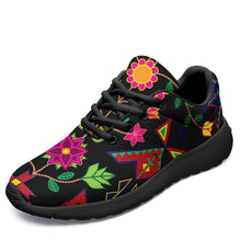 Load image into Gallery viewer, Geometric Floral Spring Black Ikkaayi Sport Sneakers ikkaayi Herman 
