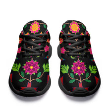 Load image into Gallery viewer, Geometric Floral Spring Black Ikkaayi Sport Sneakers ikkaayi Herman 
