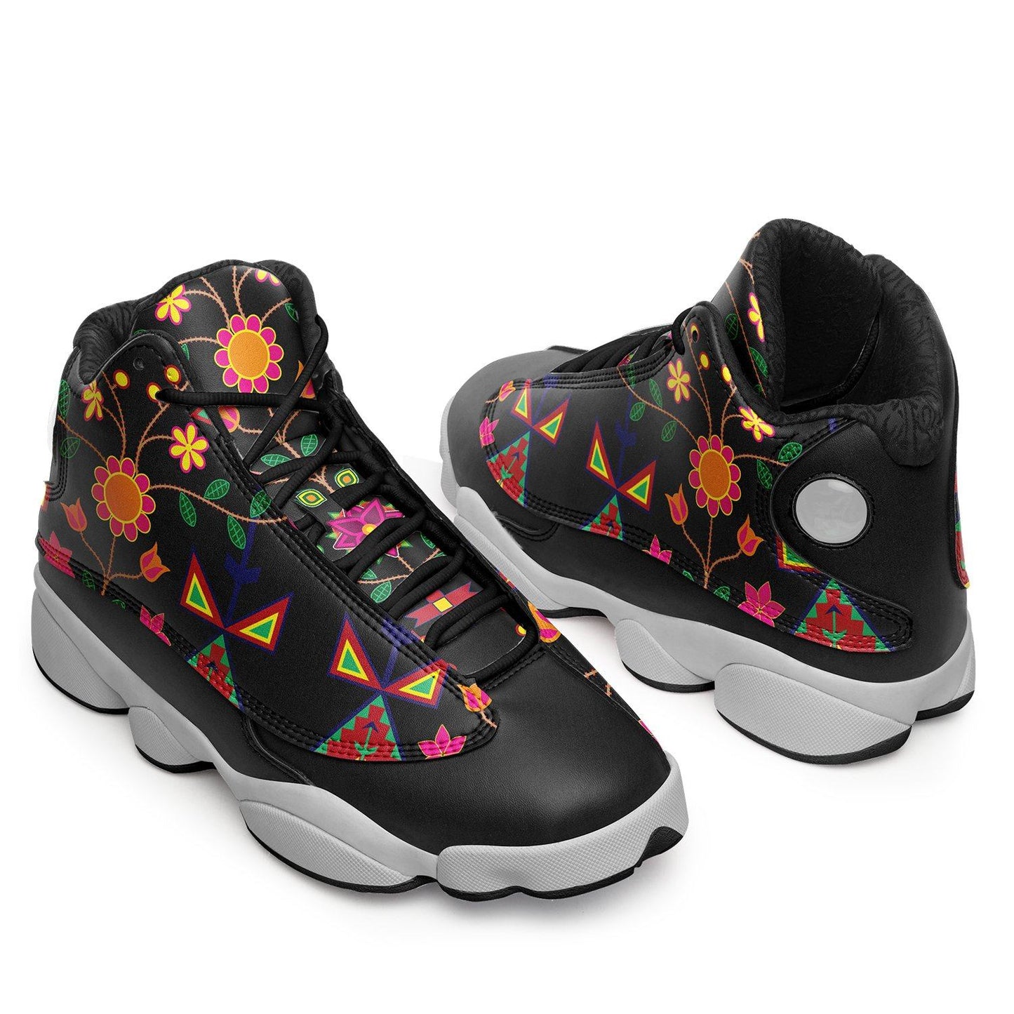 Geometric Floral Spring Black Isstsokini Athletic Shoes Herman 