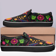 Load image into Gallery viewer, Geometric Floral Spring Black Otoyimm Canvas Slip On Shoes otoyimm Herman 
