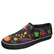 Load image into Gallery viewer, Geometric Floral Spring Black Otoyimm Canvas Slip On Shoes otoyimm Herman 
