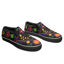 Load image into Gallery viewer, Geometric Floral Spring Black Otoyimm Canvas Slip On Shoes otoyimm Herman 
