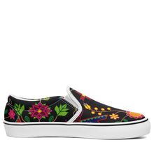 Load image into Gallery viewer, Geometric Floral Spring Black Otoyimm Canvas Slip On Shoes otoyimm Herman 
