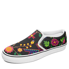 Load image into Gallery viewer, Geometric Floral Spring Black Otoyimm Canvas Slip On Shoes otoyimm Herman 
