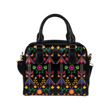 Load image into Gallery viewer, Geometric Floral Spring-Black Shoulder Handbag (Model 1634) Shoulder Handbags (1634) e-joyer 
