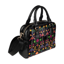 Load image into Gallery viewer, Geometric Floral Spring-Black Shoulder Handbag (Model 1634) Shoulder Handbags (1634) e-joyer 
