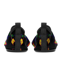 Load image into Gallery viewer, Geometric Floral Spring Black Sockamoccs Slip On Shoes Herman 
