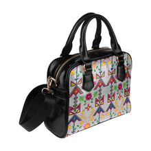 Load image into Gallery viewer, Geometric Floral Spring-Gray Shoulder Handbag (Model 1634) Shoulder Handbags (1634) e-joyer 
