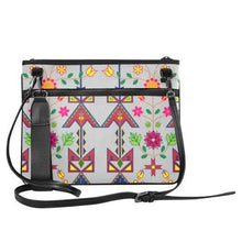 Load image into Gallery viewer, Geometric Floral Spring-Gray Slim Clutch Bag (Model 1668) Slim Clutch Bags (1668) e-joyer 
