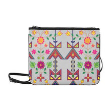 Load image into Gallery viewer, Geometric Floral Spring-Gray Slim Clutch Bag (Model 1668) Slim Clutch Bags (1668) e-joyer 
