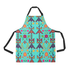 Load image into Gallery viewer, Geometric Floral Spring-Sky All Over Print Apron All Over Print Apron e-joyer 
