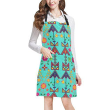 Load image into Gallery viewer, Geometric Floral Spring-Sky All Over Print Apron All Over Print Apron e-joyer 
