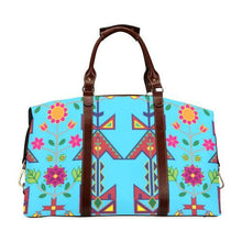 Load image into Gallery viewer, Geometric Floral Spring-Sky Blue Classic Travel Bag (Model 1643) Remake Classic Travel Bags (1643) e-joyer 
