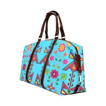 Load image into Gallery viewer, Geometric Floral Spring-Sky Blue Classic Travel Bag (Model 1643) Remake Classic Travel Bags (1643) e-joyer 
