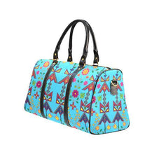 Load image into Gallery viewer, Geometric Floral Spring-Sky Blue New Waterproof Travel Bag/Large (Model 1639) Waterproof Travel Bags (1639) e-joyer 
