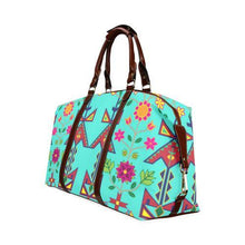 Load image into Gallery viewer, Geometric Floral Spring-Sky Classic Travel Bag (Model 1643) Remake Classic Travel Bags (1643) e-joyer 
