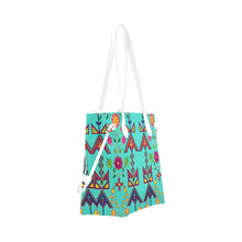 Load image into Gallery viewer, Geometric Floral Spring - Sky Clover Canvas Tote Bag (Model 1661) Clover Canvas Tote Bag (1661) e-joyer 
