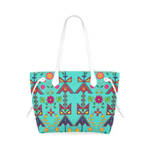 Load image into Gallery viewer, Geometric Floral Spring - Sky Clover Canvas Tote Bag (Model 1661) Clover Canvas Tote Bag (1661) e-joyer 
