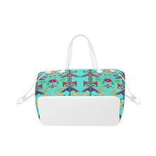 Load image into Gallery viewer, Geometric Floral Spring - Sky Clover Canvas Tote Bag (Model 1661) Clover Canvas Tote Bag (1661) e-joyer 
