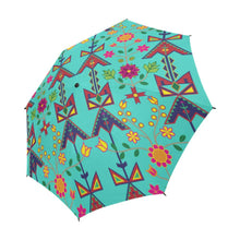 Load image into Gallery viewer, Geometric Floral Spring-Sky Semi-Automatic Foldable Umbrella Semi-Automatic Foldable Umbrella e-joyer 
