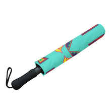 Load image into Gallery viewer, Geometric Floral Spring-Sky Semi-Automatic Foldable Umbrella Semi-Automatic Foldable Umbrella e-joyer 
