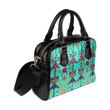 Load image into Gallery viewer, Geometric Floral Spring-Sky Shoulder Handbag (Model 1634) Shoulder Handbags (1634) e-joyer 
