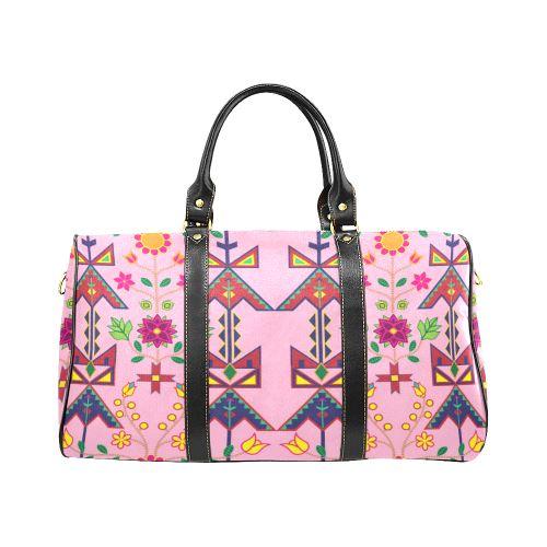 Geometric Floral Spring-Sunset New Waterproof Travel Bag/Large (Model 1639) Waterproof Travel Bags (1639) e-joyer 