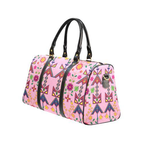 Geometric Floral Spring-Sunset New Waterproof Travel Bag/Large (Model 1639) Waterproof Travel Bags (1639) e-joyer 