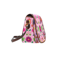 Load image into Gallery viewer, Geometric Floral Spring - Sunset Saddle Bag/Small (Model 1649) Full Customization Saddle Bag/Small (Full Customization) e-joyer 
