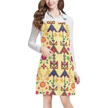 Load image into Gallery viewer, Geometric Floral Spring-Vanilla All Over Print Apron All Over Print Apron e-joyer 
