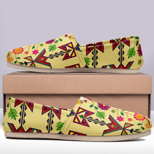 Load image into Gallery viewer, Geometric Floral Spring Vanilla Casual Unisex Slip On Shoe Herman 
