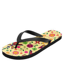 Load image into Gallery viewer, Geometric Floral Spring Vanilla Flip Flops 49 Dzine 
