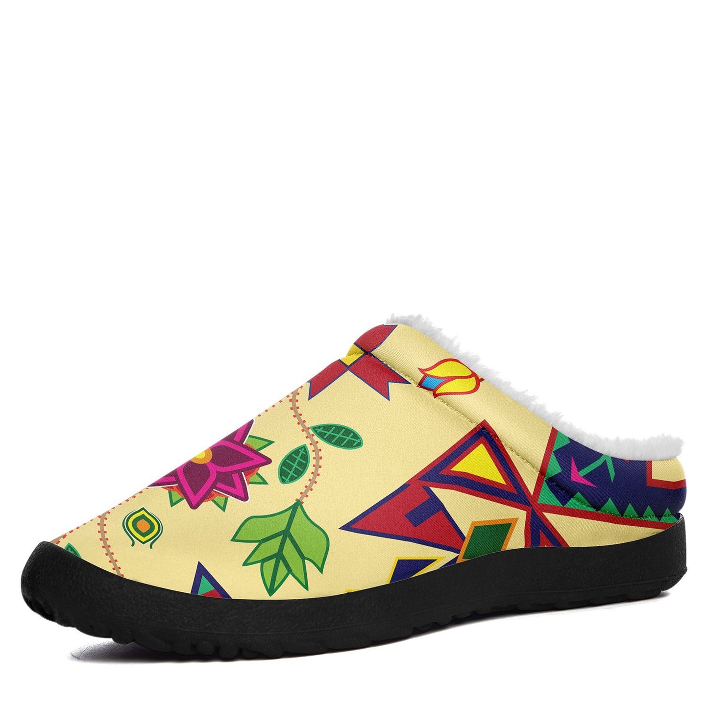 Geometric Floral Spring Vanilla Ikinnii Indoor Slipper 49 Dzine 