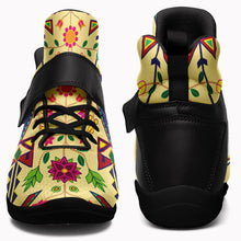 Load image into Gallery viewer, Geometric Floral Spring Vanilla Ipottaa Basketball / Sport High Top Shoes 49 Dzine 
