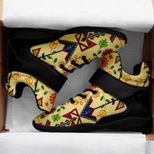 Load image into Gallery viewer, Geometric Floral Spring Vanilla Ipottaa Basketball / Sport High Top Shoes 49 Dzine 
