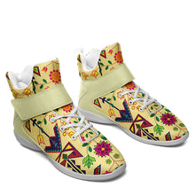 Load image into Gallery viewer, Geometric Floral Spring Vanilla Ipottaa Basketball / Sport High Top Shoes 49 Dzine 
