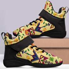 Load image into Gallery viewer, Geometric Floral Spring Vanilla Ipottaa Basketball / Sport High Top Shoes 49 Dzine 
