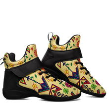 Load image into Gallery viewer, Geometric Floral Spring Vanilla Ipottaa Basketball / Sport High Top Shoes - Black Sole 49 Dzine 
