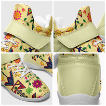 Load image into Gallery viewer, Geometric Floral Spring Vanilla Ipottaa Basketball / Sport High Top Shoes - White Sole 49 Dzine 
