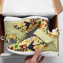 Load image into Gallery viewer, Geometric Floral Spring Vanilla Ipottaa Basketball / Sport High Top Shoes - White Sole 49 Dzine 
