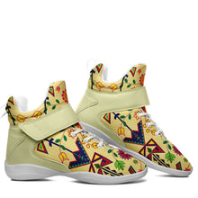 Load image into Gallery viewer, Geometric Floral Spring Vanilla Kid&#39;s Ipottaa Basketball / Sport High Top Shoes 49 Dzine 
