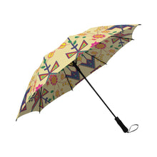 Load image into Gallery viewer, Geometric Floral Spring-Vanilla Semi-Automatic Foldable Umbrella Semi-Automatic Foldable Umbrella e-joyer 
