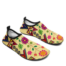 Load image into Gallery viewer, Geometric Floral Spring Vanilla Sockamoccs Kid&#39;s Slip On Shoes 49 Dzine 
