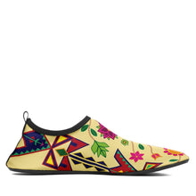 Load image into Gallery viewer, Geometric Floral Spring Vanilla Sockamoccs Kid&#39;s Slip On Shoes 49 Dzine 
