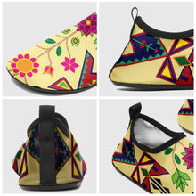 Load image into Gallery viewer, Geometric Floral Spring Vanilla Sockamoccs Kid&#39;s Slip On Shoes 49 Dzine 
