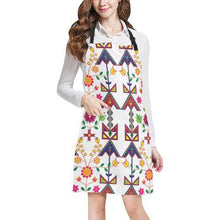 Load image into Gallery viewer, Geometric Floral Spring-White All Over Print Apron All Over Print Apron e-joyer 
